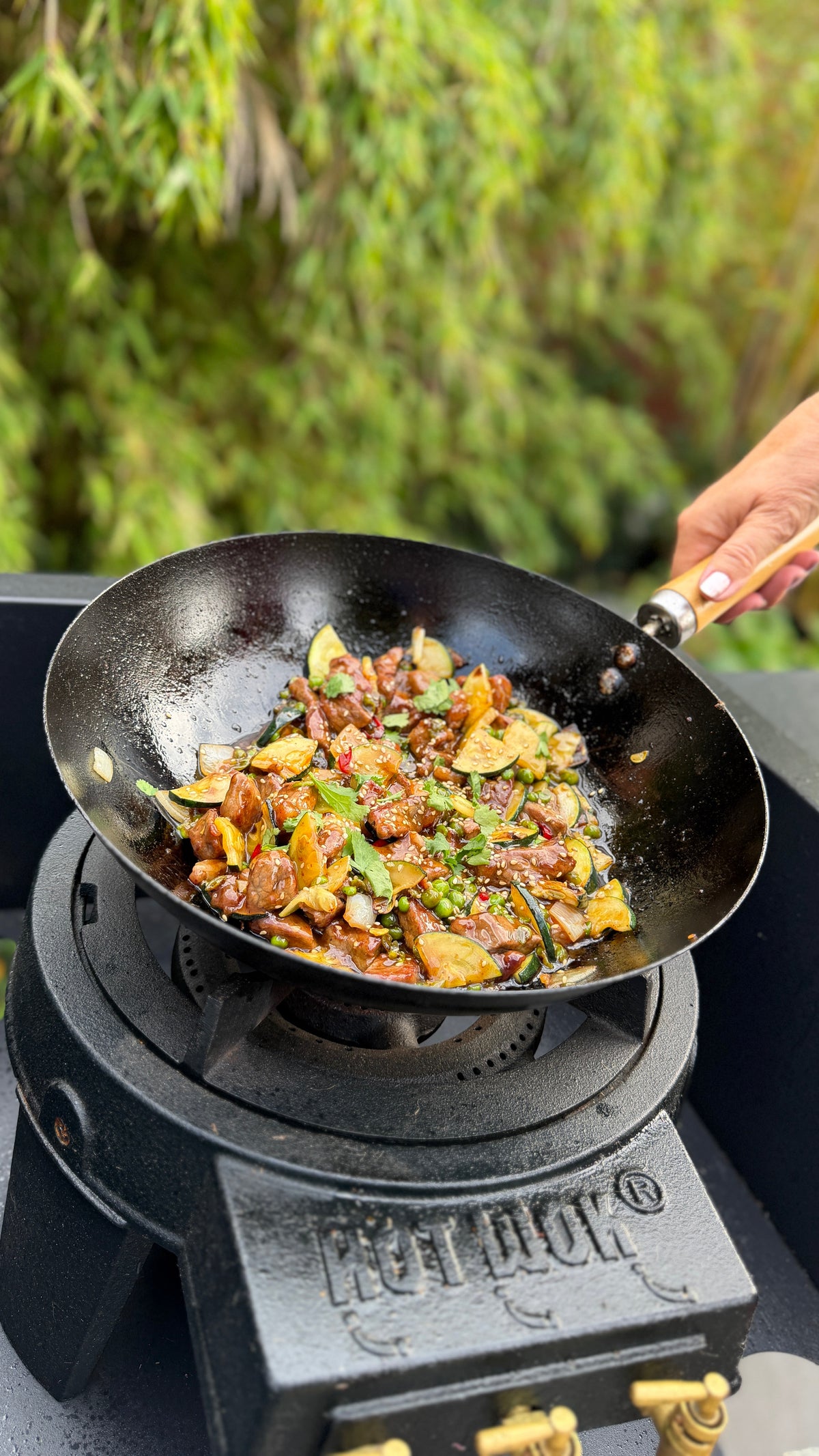 Côte de Boeuf Wok with Zucchini and Vegetables