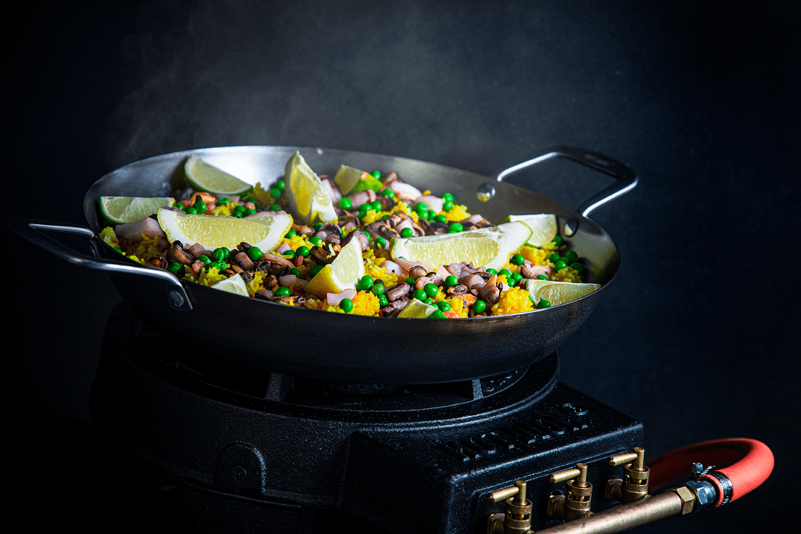 Spanish Rice Dish in Wok Burner - HOT WOK