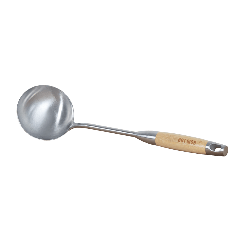 Ruostumaton HOT WOK -kauha kastikkeille, keitoille ja curryille